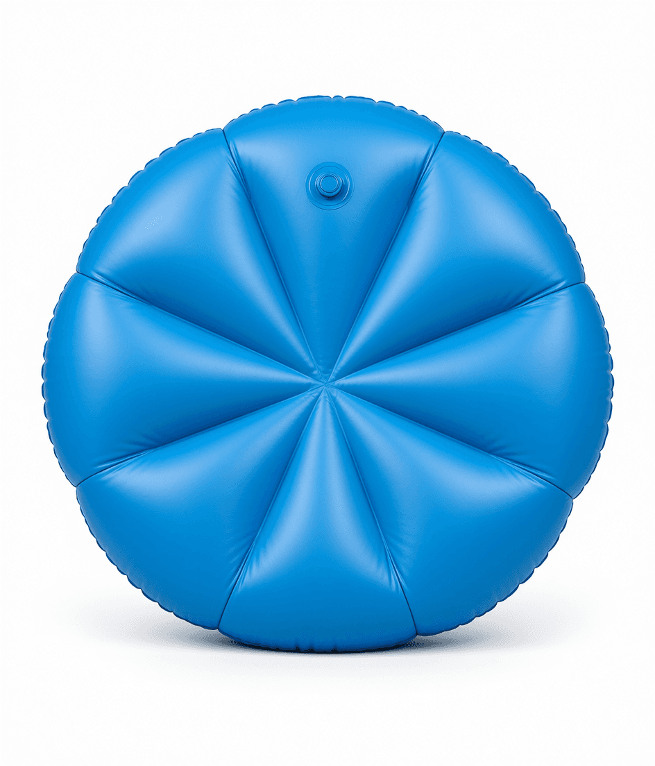 Blue Inflatable Round Cushion
