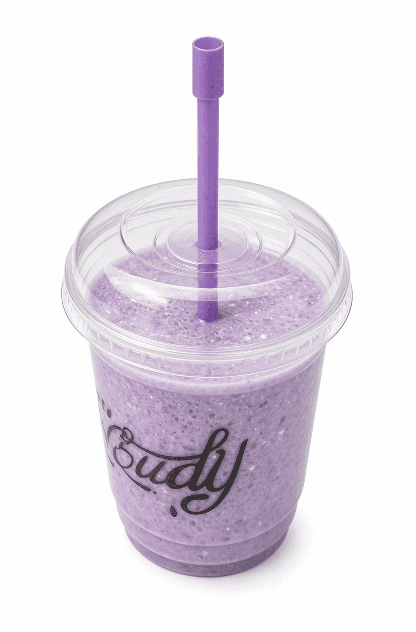 Cloudy Purple Glitter Slime Cup 350ml