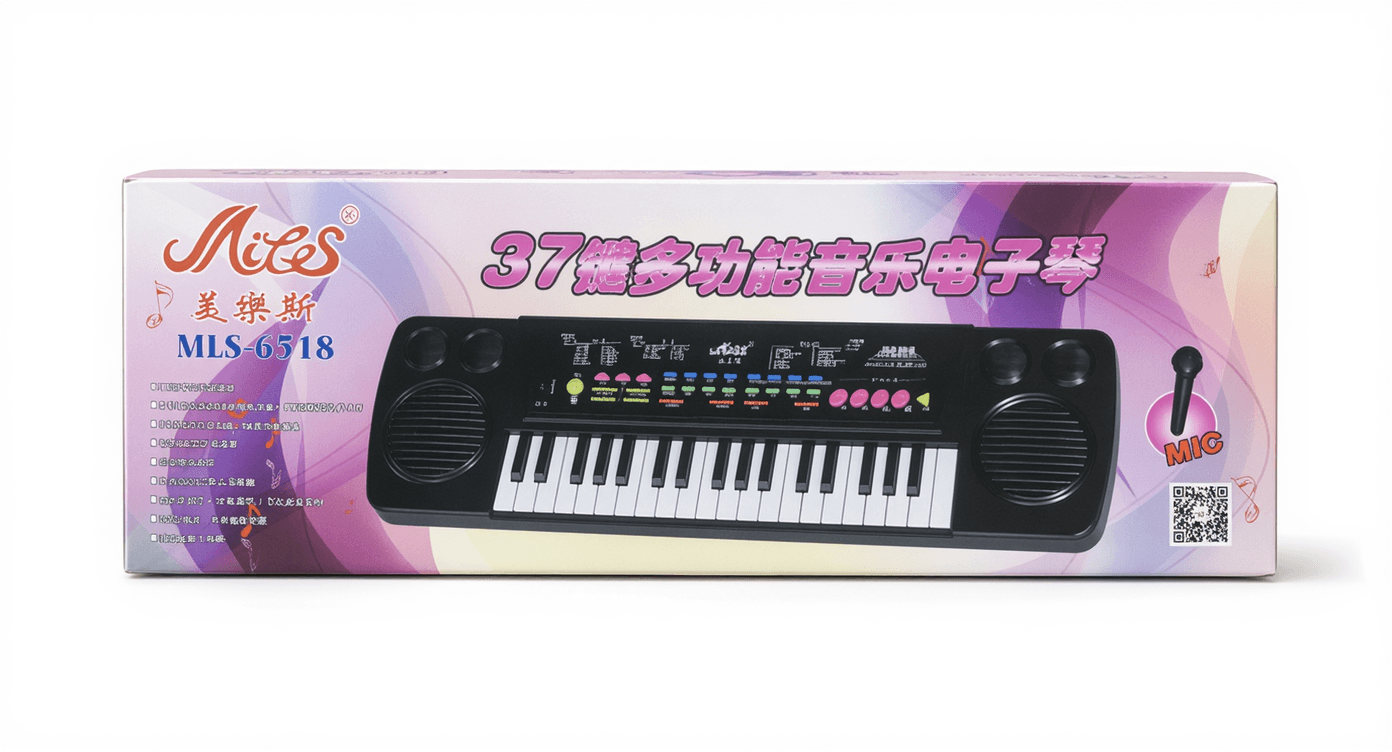 Miles 37-Key Kids Electronic Keyboard with Mic