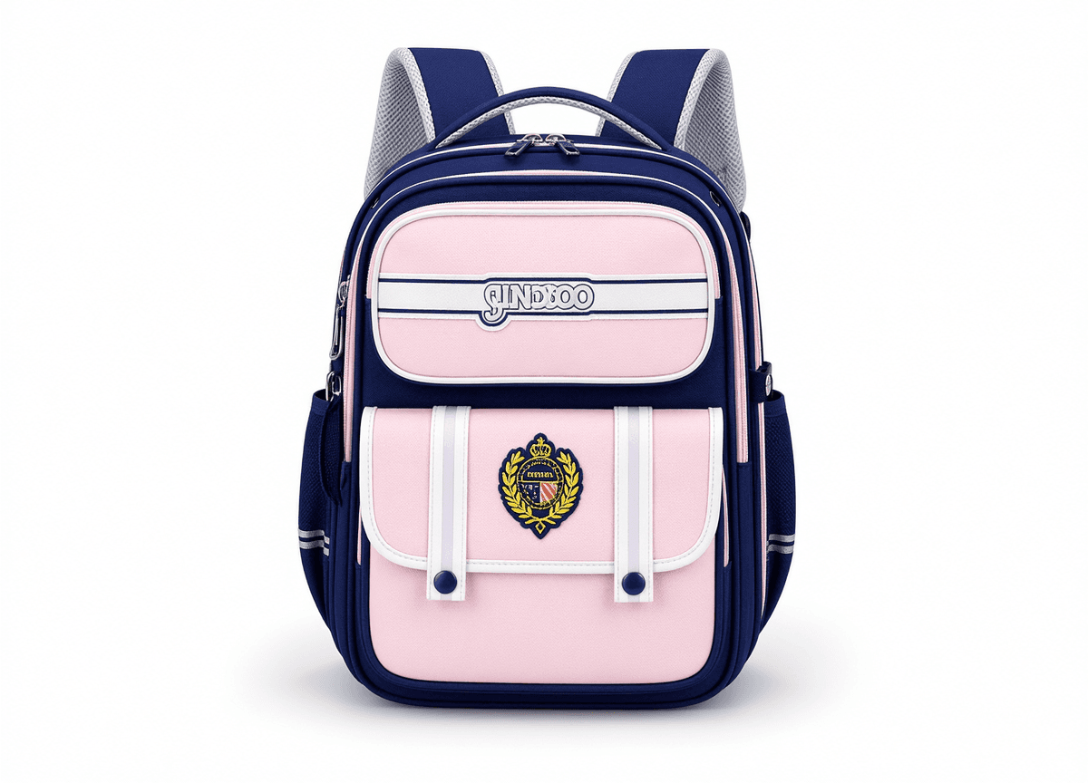 Pink Navy Kids School Backpack