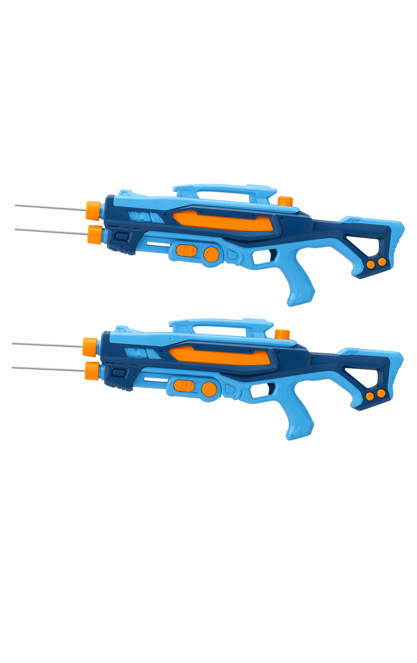 Blue Dual-Barrel Water Blaster Set