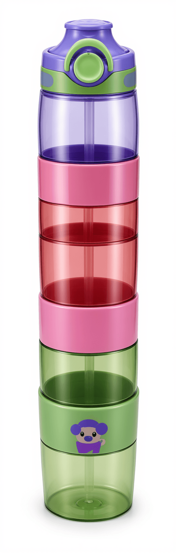 Kids Stackable Snack Water Bottle 850ml