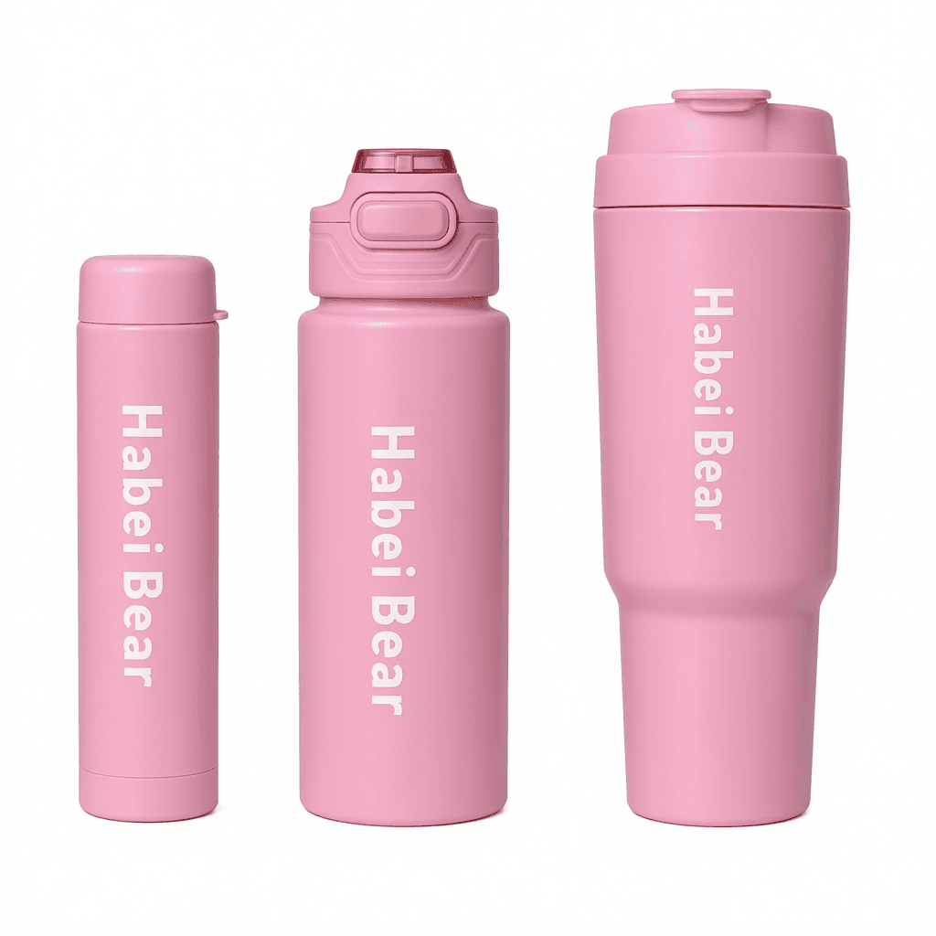 Habeibear Pink 3-Piece Insulated Drinkware Set