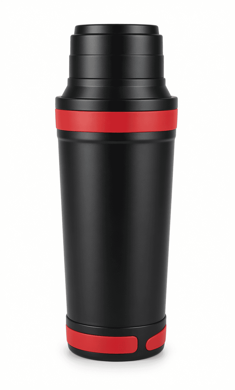 Black Red Travel Mug