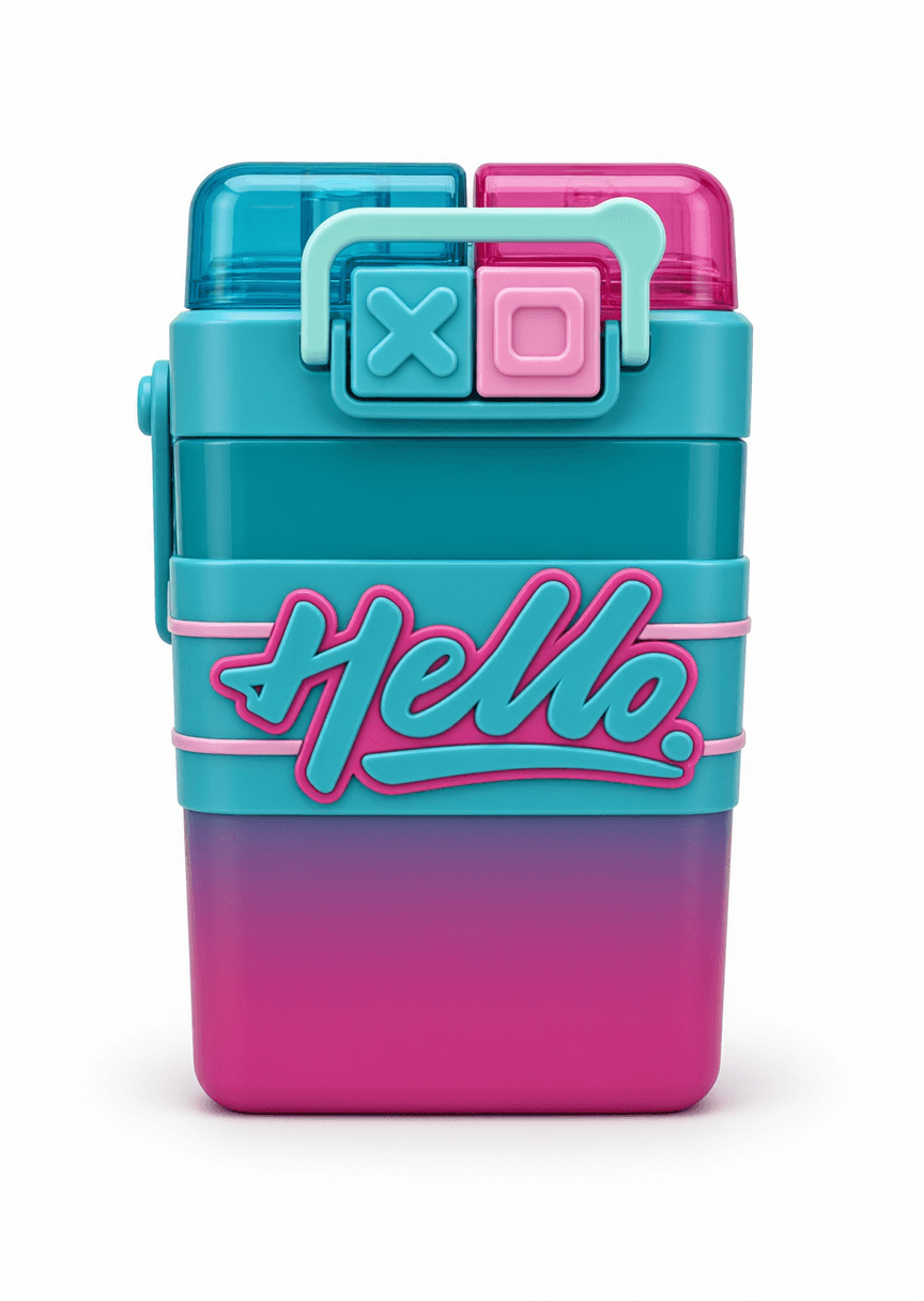 Hello Kids Dual-Lid Water Bottle 520ml