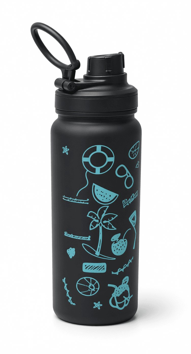Kids Summer Beach Water Bottle