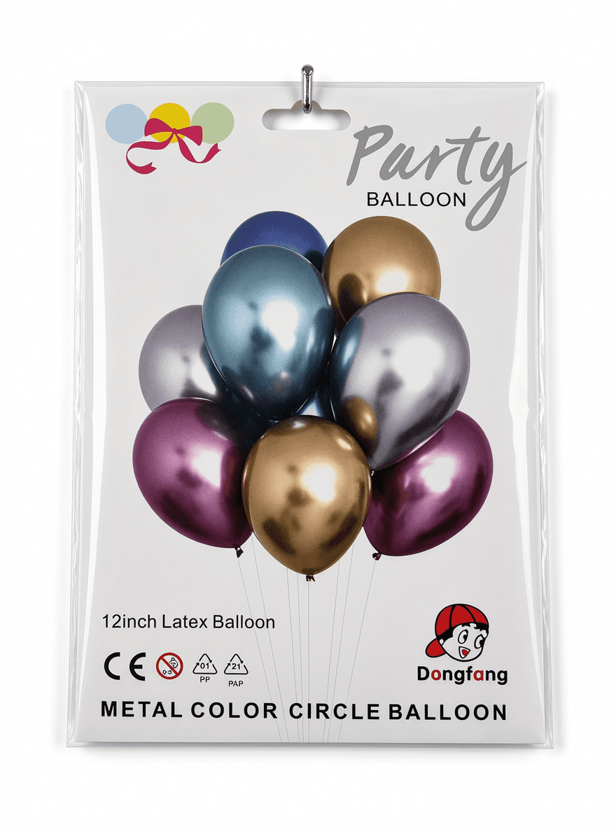 Metal Color Circle Latex Balloons 12inch