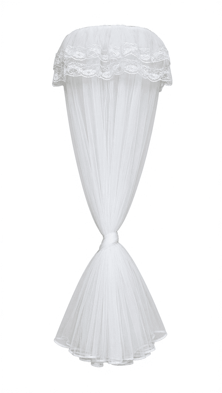 White Lace Baby Crib Canopy
