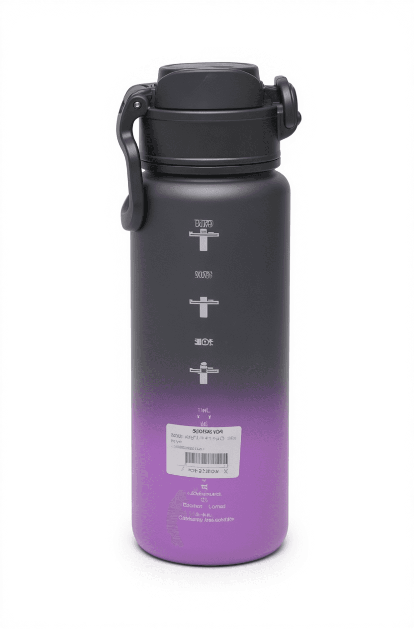 Gradient Purple Kids Water Bottle 1L