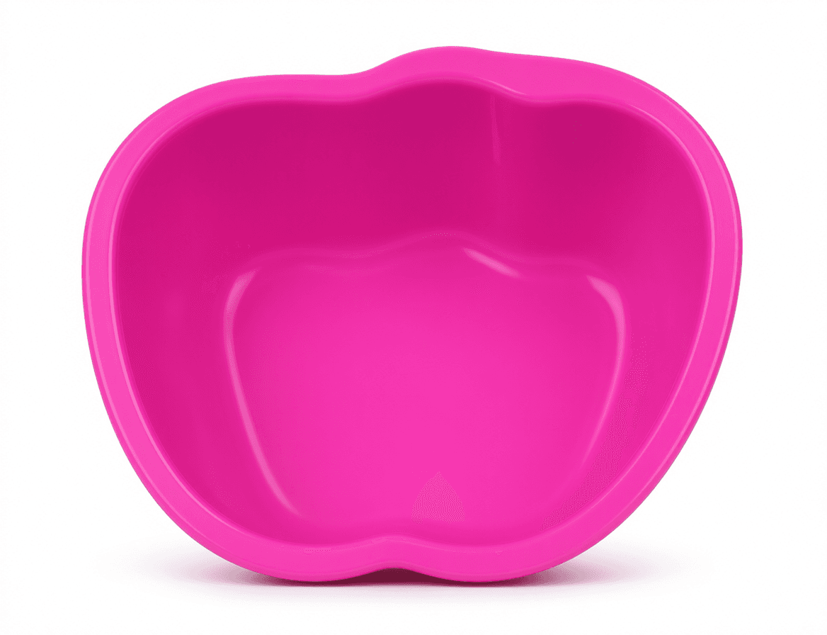 Pink Apple-Shaped Kids Bowl
